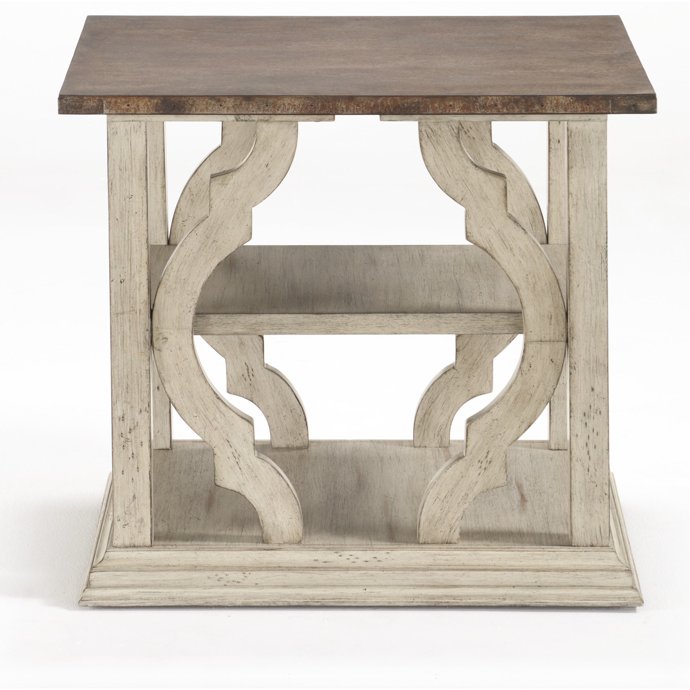 Wynwood, A Flexsteel Company Estate Relaxed Vintage End Table with Two